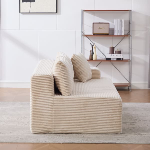 HOMAIRE modulsoffa i chenille med högelastiskt skum, elfenbensvit Ivory