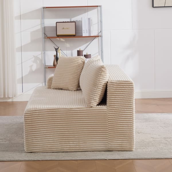 HOMAIRE modulsoffa i chenille med 30D högelastiskt skum, beige Beige