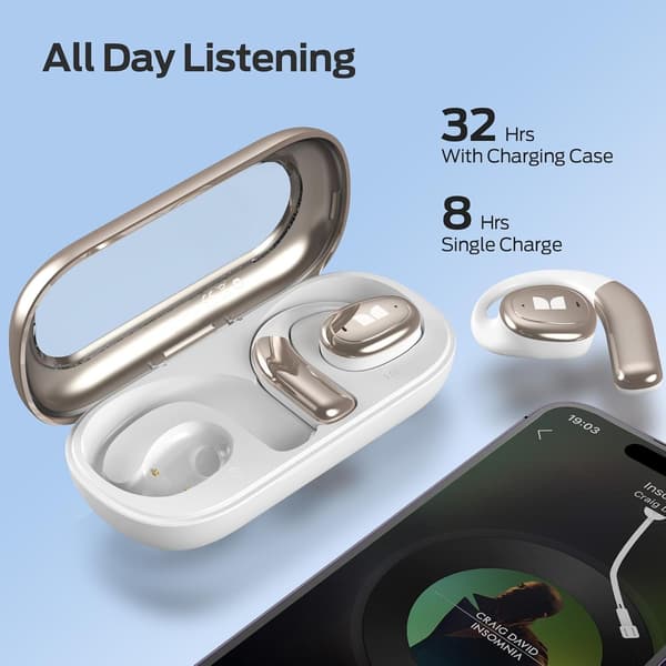 Monster Open Ear AC311 Bluetooth-headset vitt vit
