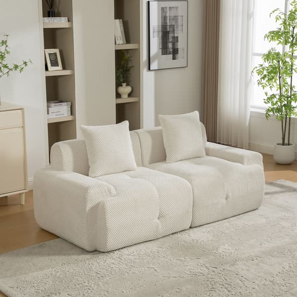 HOMAIRE modulsoffa i chenille med 30D skum, beige Beige