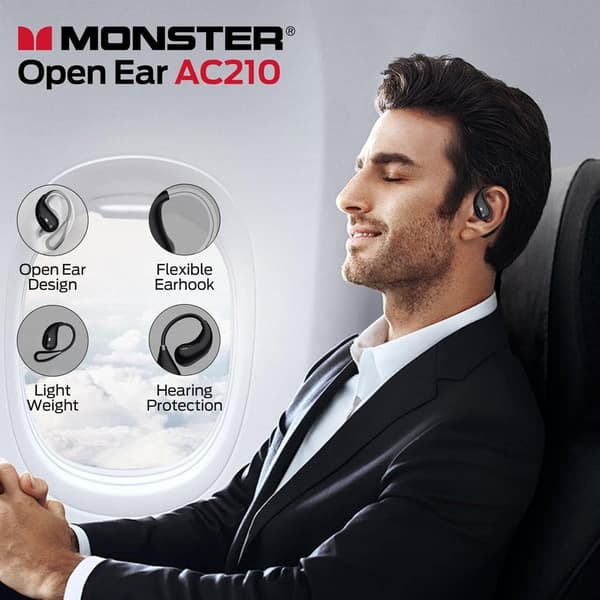 Monster Open Ear AC210 Bluetooth Headset svart svart