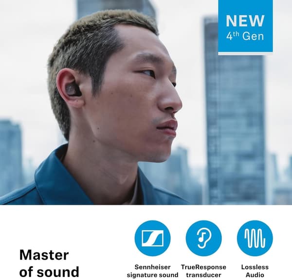 Sennheiser MOMENTUM True Wireless 4:e generationens brusreducerande Bluetooth Hörlurar Guld guld