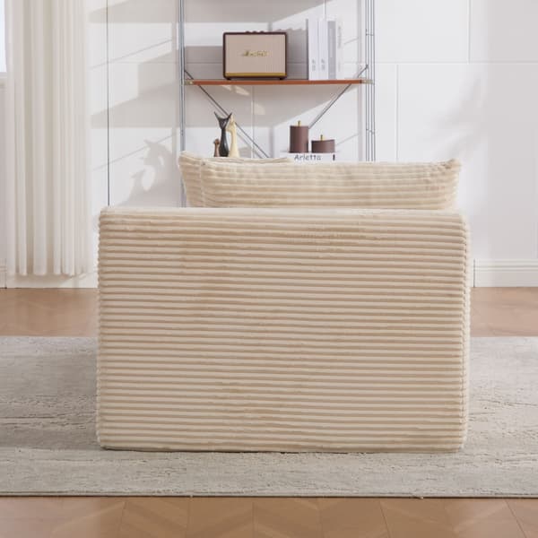 HOMAIRE modulsoffa i chenille med högelastiskt skum, beige Beige