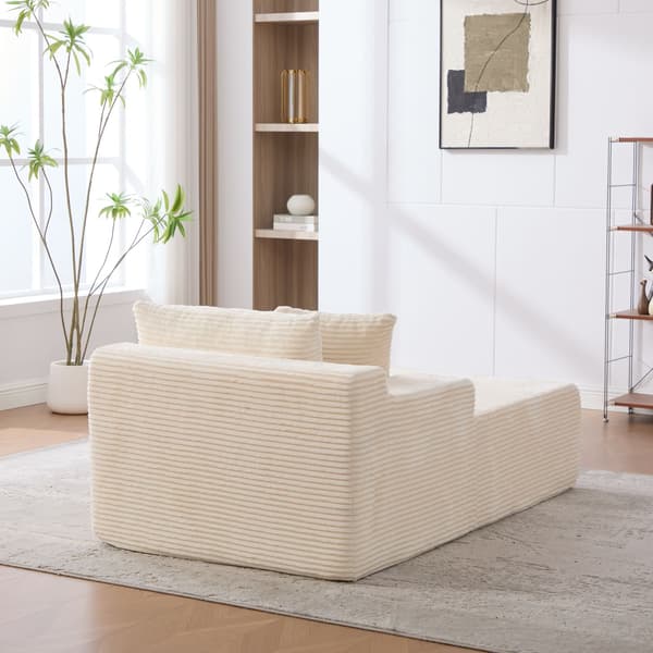 HOMAIRE modulsoffa i chenille med 30D högelastiskt skum, beige Beige