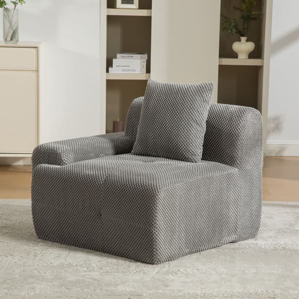 HOMAIRE modulsoffa i chenille med högelastiskt skum, grå Grå