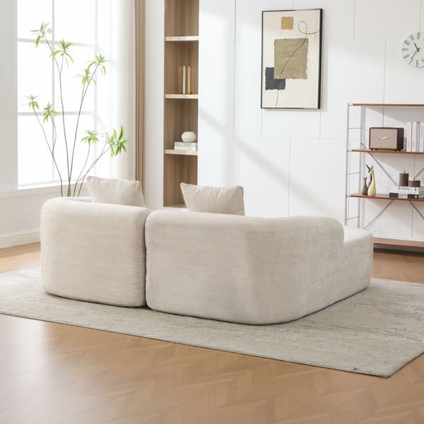 HOMAIRE modulsoffa i chenille med 30D högelastiskt skum, beige Beige