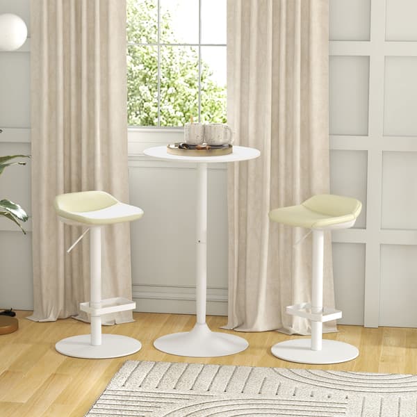 HOMAIRE Bartisch Stehtisch 60x60x102 cm Vit för 2 personer Vit