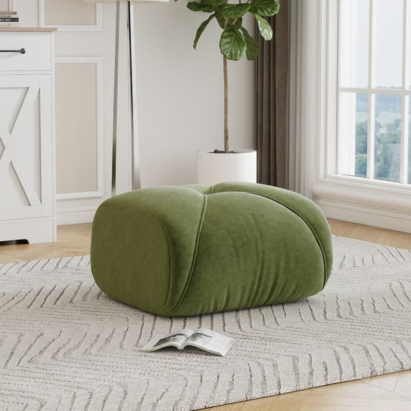 HOMAIRE Elowin Ottoman Chenille Grön Grön 78 x 76 x 45 cm