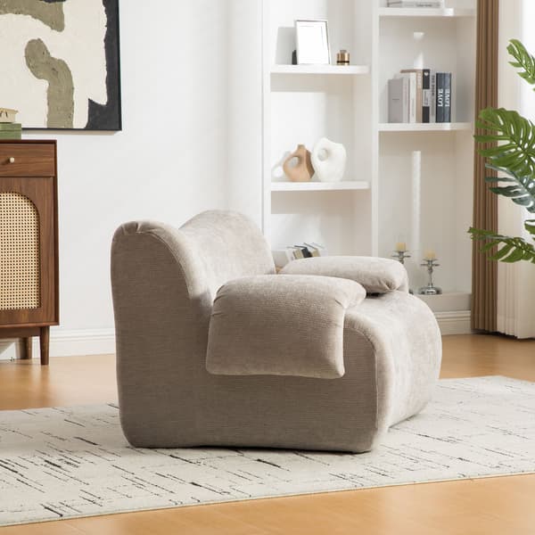 HOMAIRE modulsoffa i chenille med högelastiskt skum, grå Grå 120 x 92.5 x 73.5 cm