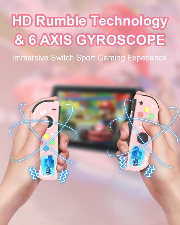 Handkontroll kompatibel med Nintendo Switch Sailor Moon rosa