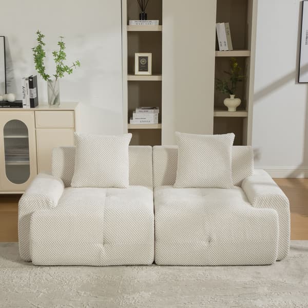HOMAIRE modulsoffa i chenille med 30D skum, beige Beige