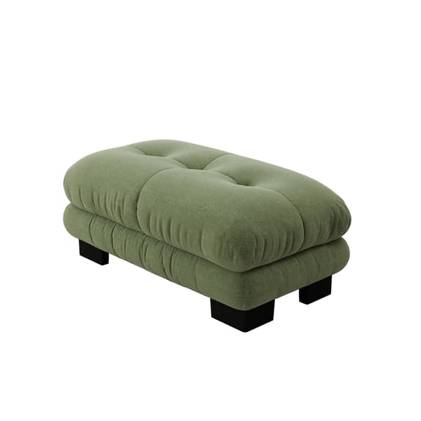 HOMAIRE Paris Ottoman - Grön Chenille Grön 112 x 68 x 52 cm