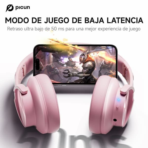 Picun B8 rosa headset Bluetooth-hörlurar rosa