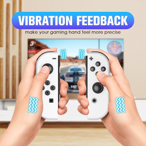 Handkontroll kompatibel med Nintendo Switch white vit