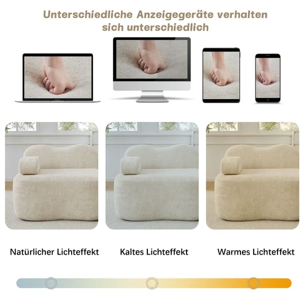 HOMAIRE 2-sits modulsoffa utan ram i beige sammet Beige 192 x 98 x 70 cm