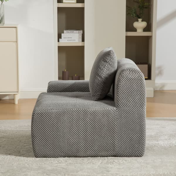 HOMAIRE modulsoffa i chenille med högelastiskt skum, grå Grå