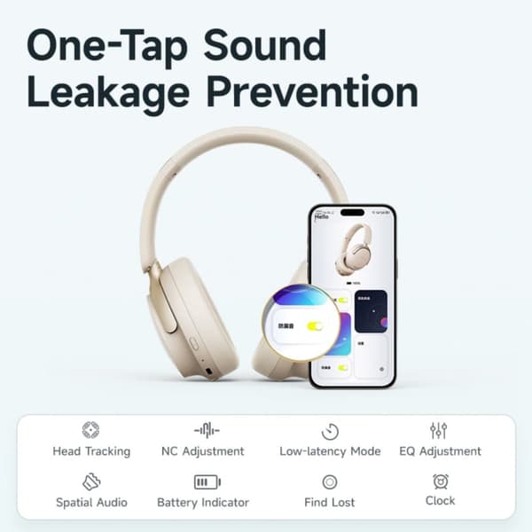 Picun NC60 Pro Dagsljusvit Headset Bluetooth-hörlurar beige