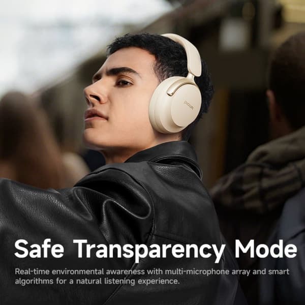 Picun NC60 Pro Dagsljusvit Headset Bluetooth-hörlurar beige
