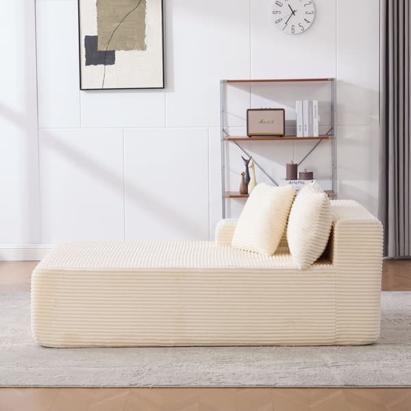 HOMAIRE modulsoffa i chenille med 30D högelastiskt skum, beige Beige