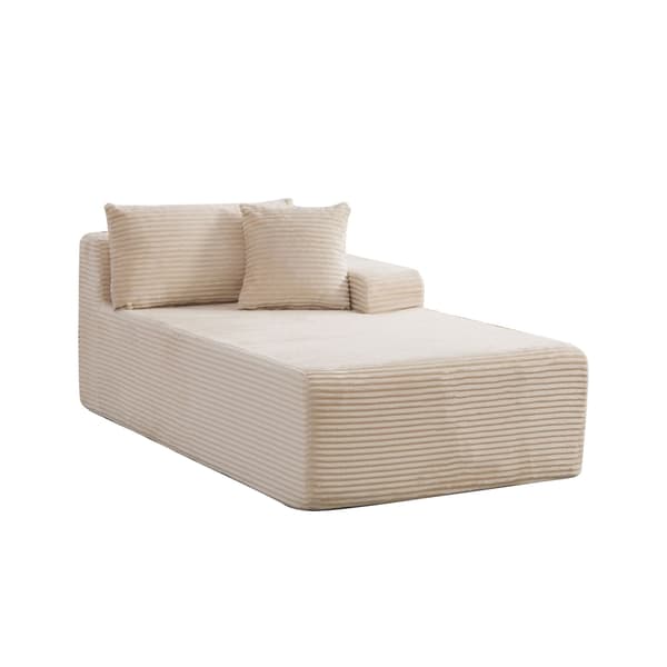HOMAIRE modulsoffa i chenille med högelastiskt skum, beige Beige