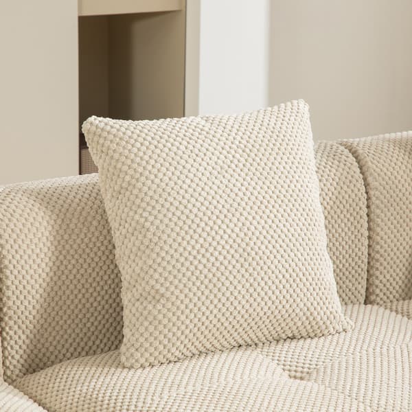 HOMAIRE modulsoffa i chenille med högelastiskt skum, ljus khaki Light Khaki