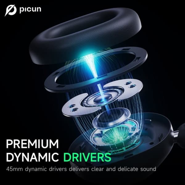 Picun F6 Silverfärgad headset Bluetooth-hörlurar silver