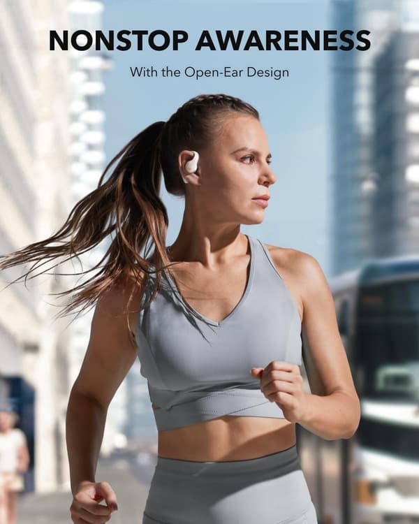 anker Soundcore AeroFit pro sport bluetooth hörlurar vit vit