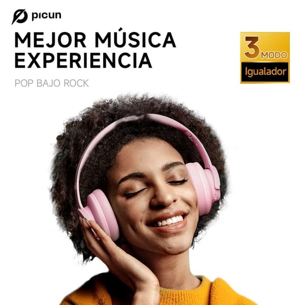 Picun B8 rosa headset Bluetooth-hörlurar rosa