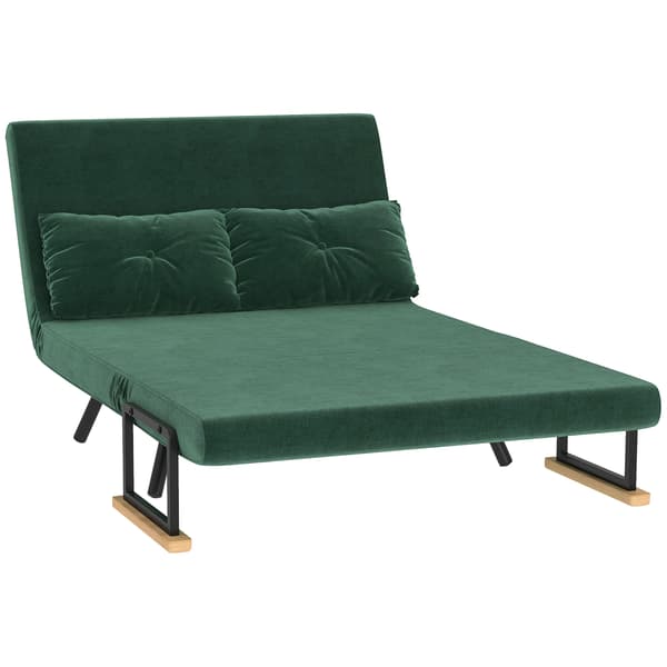HOMAIRE Fällbart bäddsoffa 4-i-1 med sovfunktion i sammetstyp, 183x98,5 cm, grön Grön 102 x 73 x 81 cm