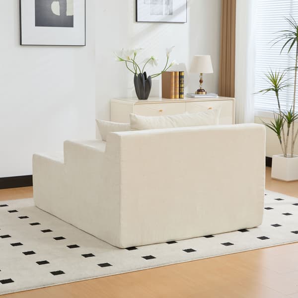 HOMAIRE modulsoffa i chenille med 30D högelastiskt skum, beige Beige