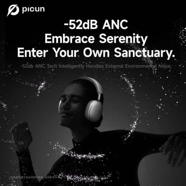 Picun F8 Pro Silver Headset Bluetooth Hörlurar silver