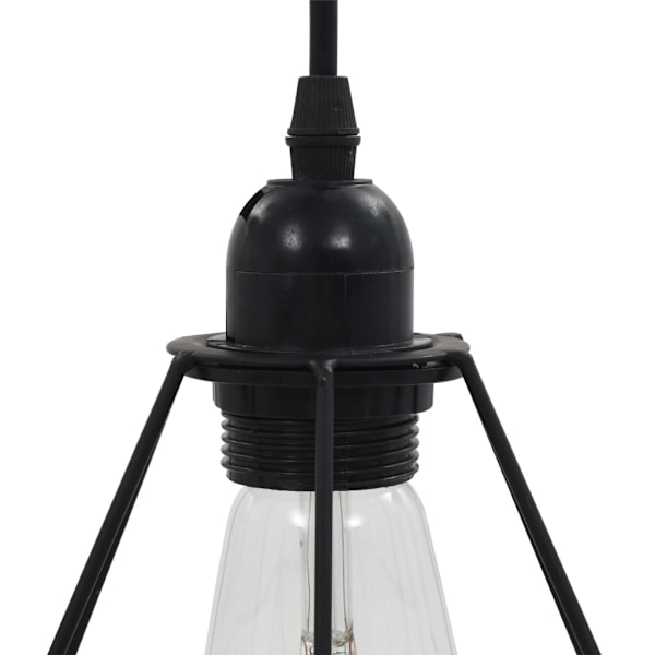 Taklampa med diamantdesign svart 3 x E27-lampa Default Title