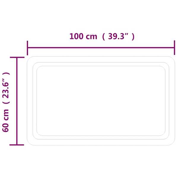 Badrumsspegel LED 100x60 cm Default Title