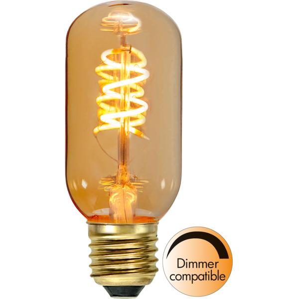 LED-lampa E27 Decoled Spiral Amber T45 Dim