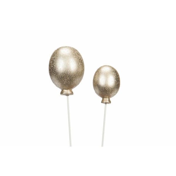 Pynt Ballong Stick Champagne Mix Poly 6-pack Champagne