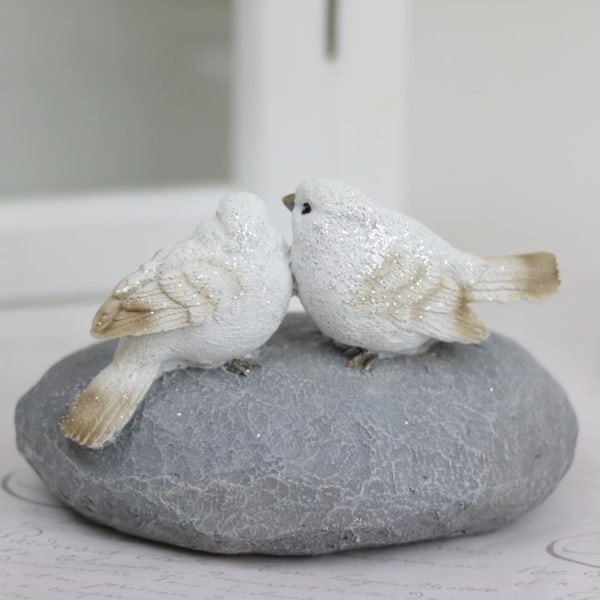 Gravdekoration - Sten med fåglar - NORSK Stonegrey