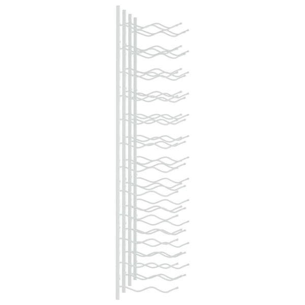 Väggmonterat vinställ för 24 flaskor vit järn 2 st Default Title