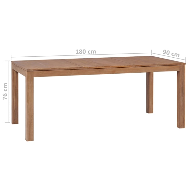 Matbord teak med naturlig finish 180x90x76 cm Default Title