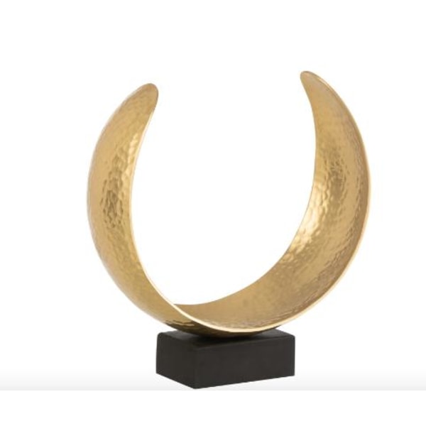 Ljuslykta Metall Moon Dekoration Guld 25,5x10x26 cm Guld