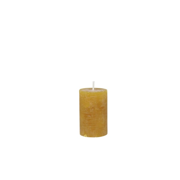 Macon rustikt Blockljus senap 16 t H8 / Ø5 cm Mustard