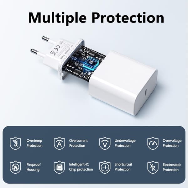 iPhone laddningsadapter 4-pack 20w adaptrar snabbladdningsadapter