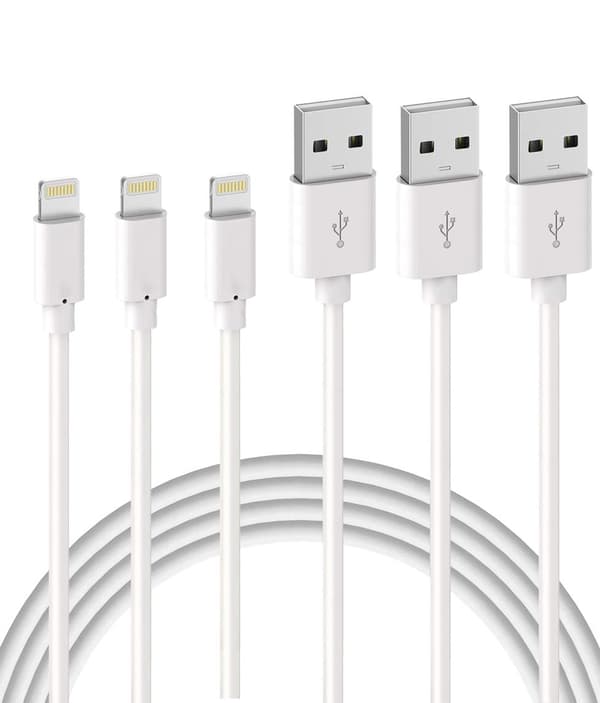 3-pack 1m Apple laddningskabel iPhone-laddare Lightning snabb iPhone-laddningskabel för iPhone 12/11/14 1 m