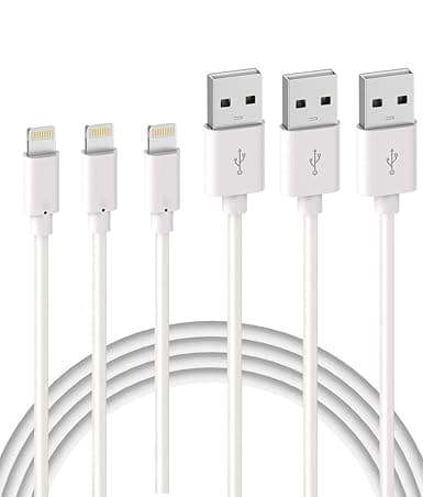 iPhone-laddare Lightning-kabel 3-pack 2M Lightning till USB A-kabel 1 m