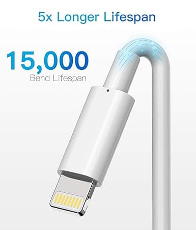 iPhone-laddare Lightning-kabel 3-pack 2M Lightning till USB A-kabel 1 m