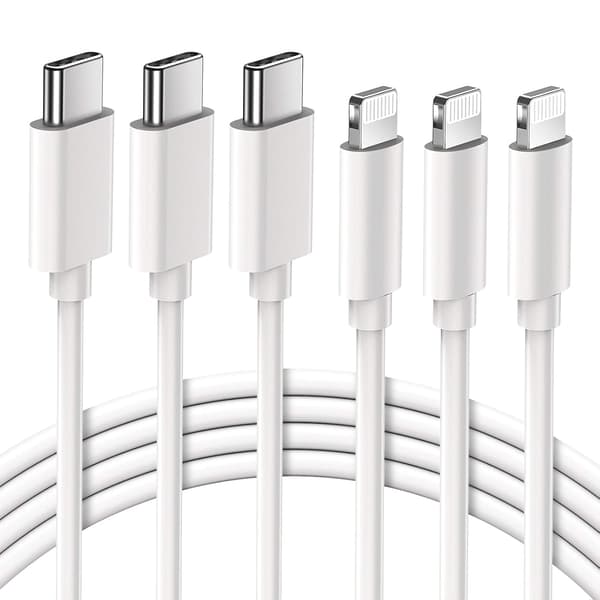 iPhone-laddare Typ c till Lightning-kablar 3-pack 1M 1 m