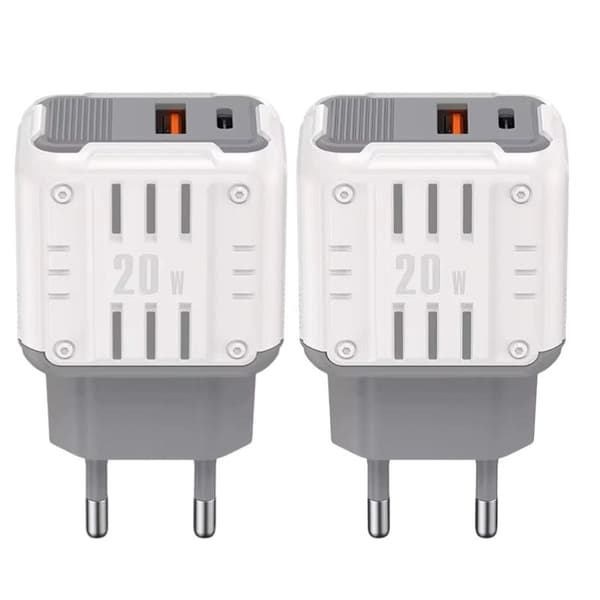 iPhone charger Adapter 2 packs 20W USB & USB