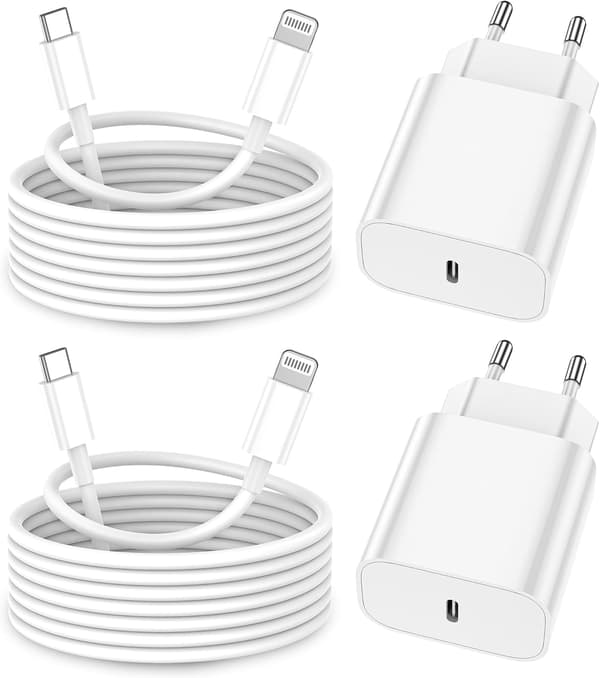 iPhone-laddare 2-pack kabel 2M, USBC snabbladdare 2 m
