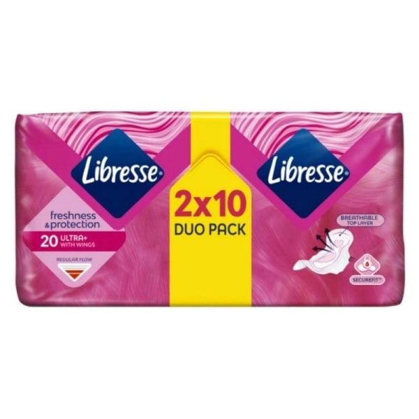 Libresse Invisible Ultra Normal Pads Duo 20 pakkaus