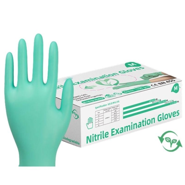 Biologistk Degradable Gloves Green Koko M 100 kpl