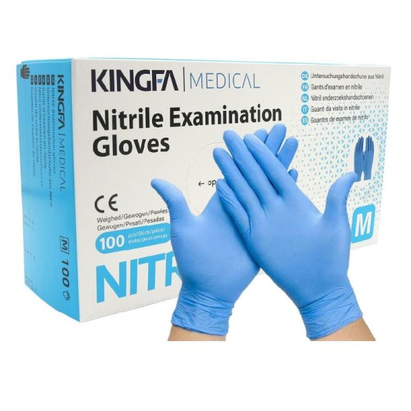 Kingfa Medical Nitrilhandskar Blå Storlek XL 100-pack